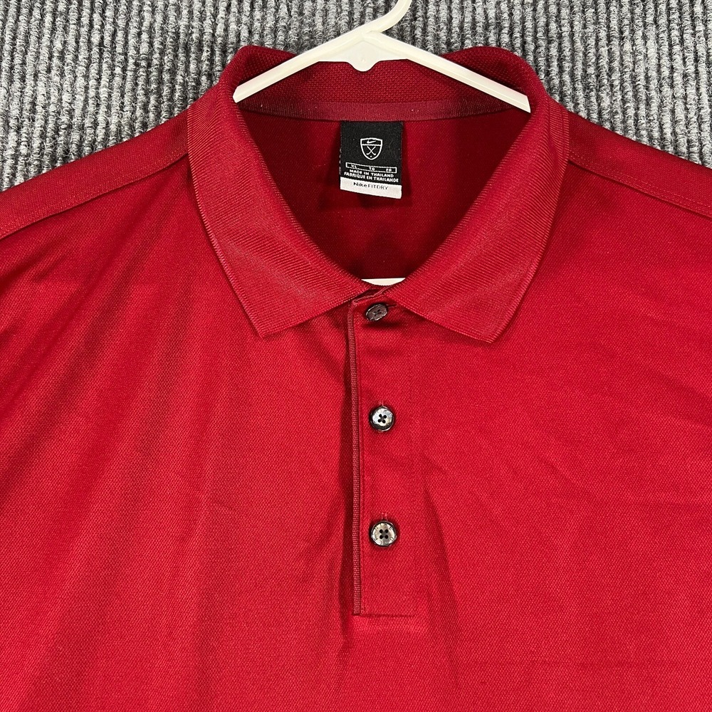 Nike Mens Shirt Polo XL Extra Large Red Short Sleeve Golf Cedar‎ Rapids Toyota